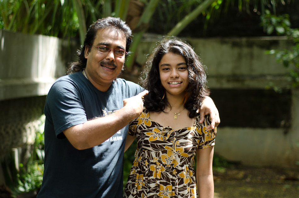 Mohini dey with father