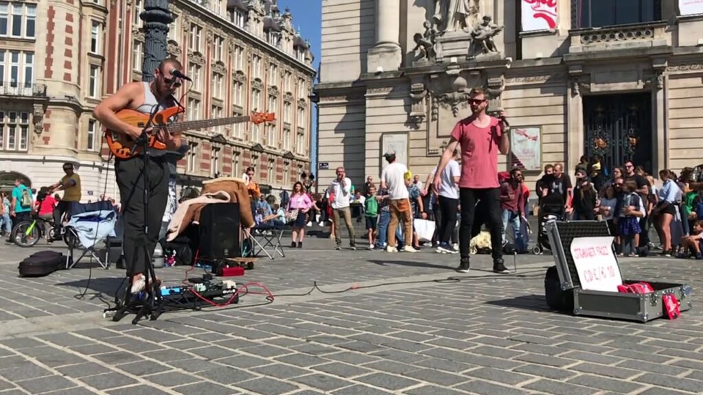 Performing on the street, lets you show off your skills in public spaces