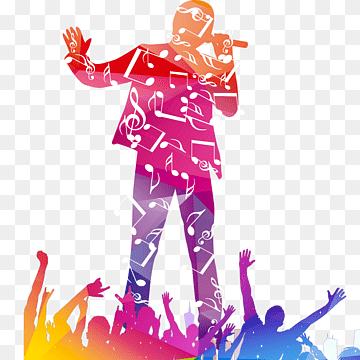 Colorful Musical Men Sing a Song